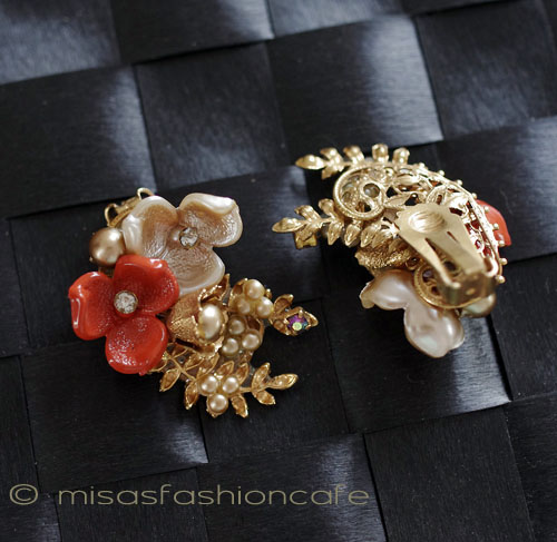 （画像用） パールお花イヤリング