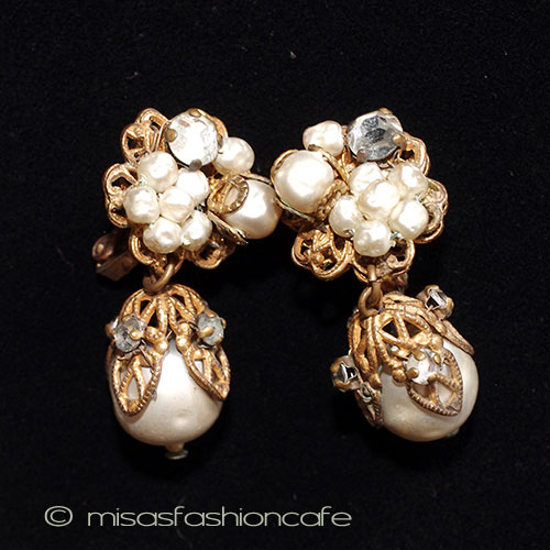 （画像用） Haskell初期イヤリング 花バロックパール