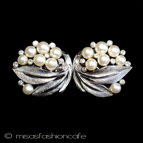 （画像用） Ｔｒｉｆａｒｉ　 トリファリ パールRSの花　イヤリング