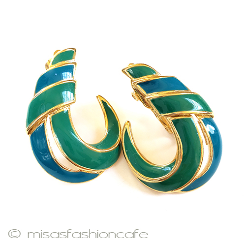 （画像用） Trifari　 トリファリ リボン　イヤリング