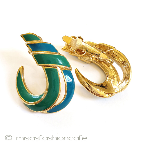 （画像用） Trifari　 トリファリ リボン　イヤリング