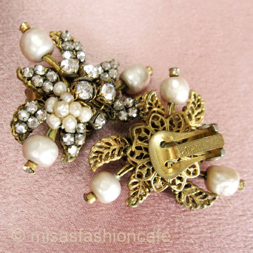 （画像用） DeMario NY　イヤリング バロックパール 花