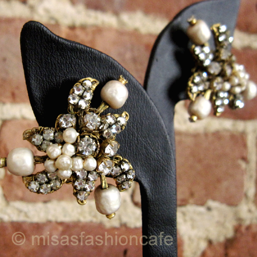 （画像用） DeMario NY　イヤリング バロックパール 花