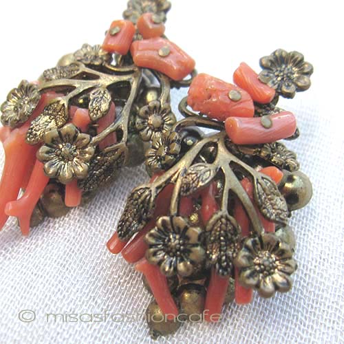 （画像用） Haskell 珊瑚イヤリング