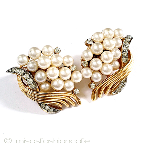 （画像用） クラウン　トリファリ Trifari　イヤリング