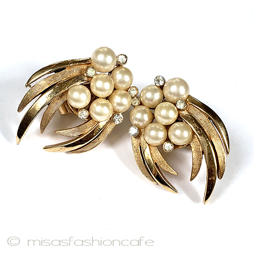 （画像用） Trifari　 トリファリ パールRSイヤリング