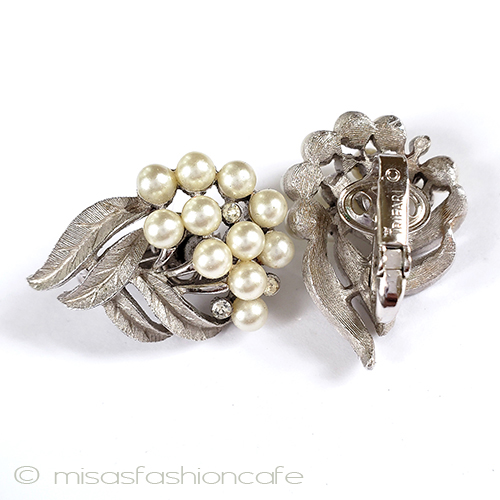 （画像用） Trifari　 トリファリ 紫陽花　イヤリング