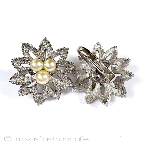 （画像用） Trifari　 トリファリ フラワー　イヤリング