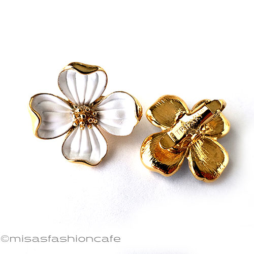 （画像用） Trifari　 トリファリ ハナミズキ　イヤリング