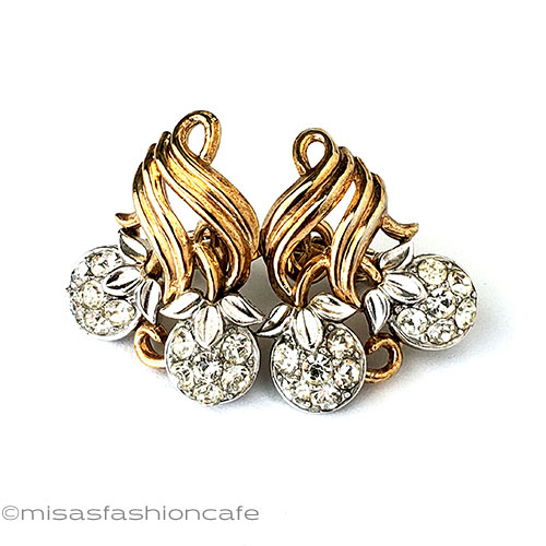 （画像用） Trifari　 トリファリ クリスタル　イヤリング