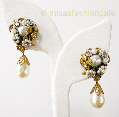 （画像用） Robert ロバート　豪華 バロックパール花イヤリング