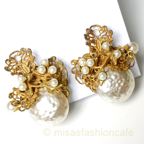 （画像用） Miriam Haskell ミリアムハスケル イヤリング