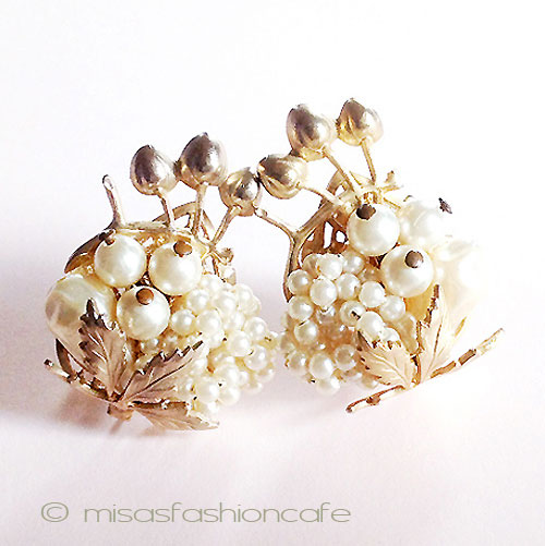 （画像用） Haskell初期　イヤリング パールさくらんぼイヤリング