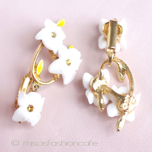 （画像用） ART　アート刻印 すみれの花イヤリング