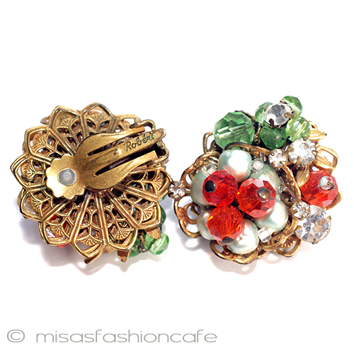 （画像用） Original by Robert ブーケ花イヤリング