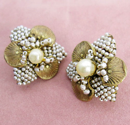 （画像用） Miriam Haskell ミリアムハスケル イヤリング