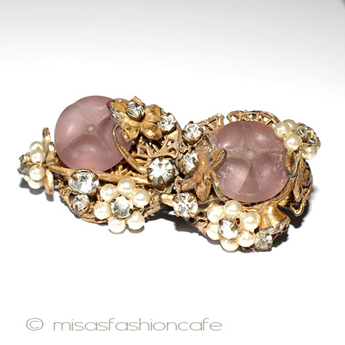 （画像用） Ｒｏｂｅｒｔ　イヤリング ガラス＆パール小花