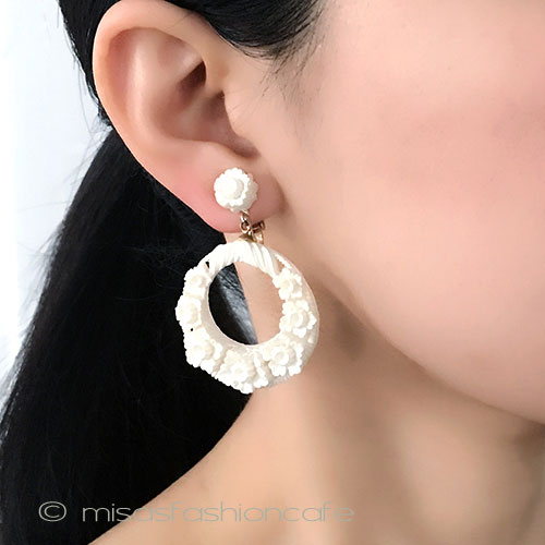 （画像用） お花フープ　イヤリング