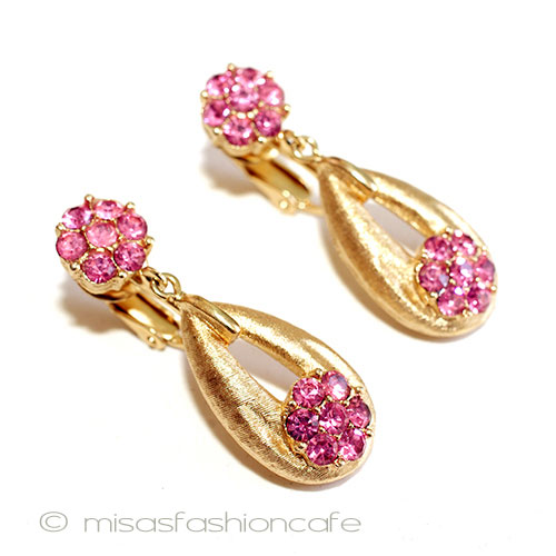 （画像用） ヴィンテージジュエリー トリファリ花イヤリング