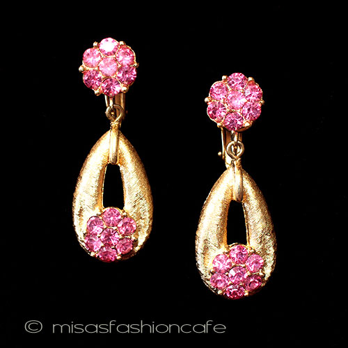 （画像用） ヴィンテージジュエリー トリファリ花イヤリング