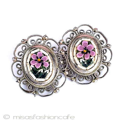 （画像用） モザイクお花イヤリング