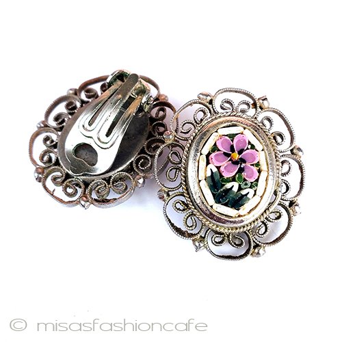 （画像用） モザイクお花イヤリング