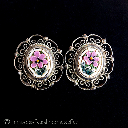 （画像用） モザイクお花イヤリング