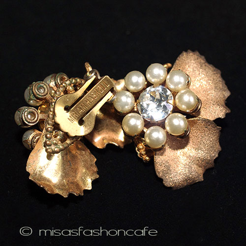 （画像用） ミリアムハスケル　 パールRSの花イヤリング