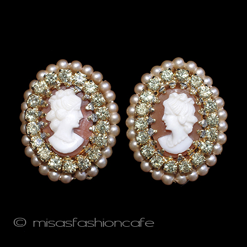 （画像用） Ｈｏｂｅ　イヤリング パール＆シェルカメオ