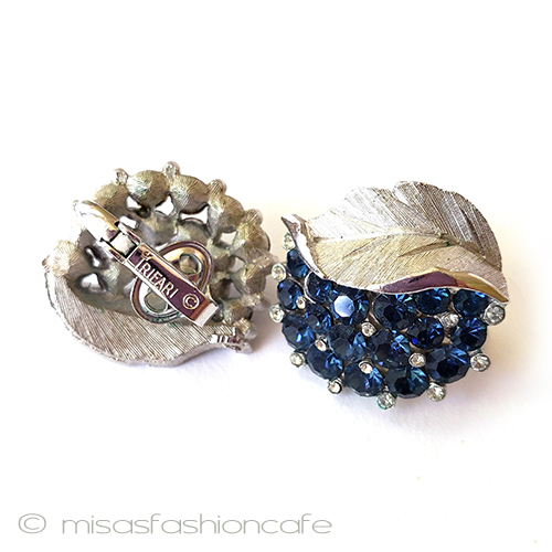 （画像用） ヴィンテージイヤリング トリファリ　紫陽花の花