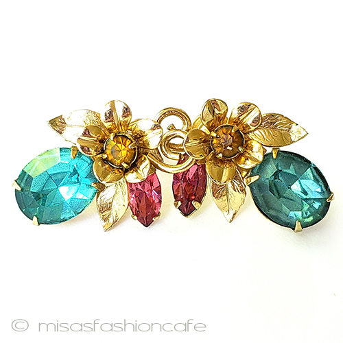 （画像用） ヴィンテージアクセサリー CORO　お花イヤリング