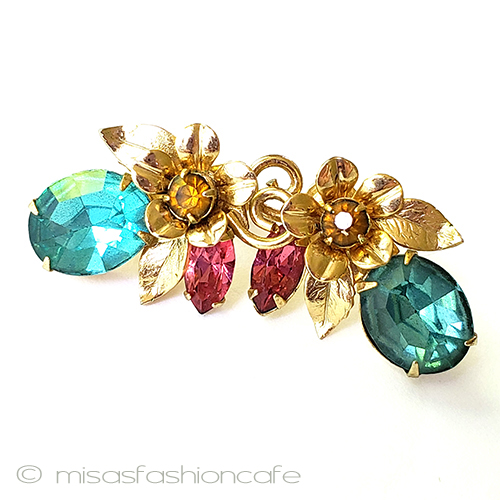 （画像用） ヴィンテージアクセサリー CORO　お花イヤリング