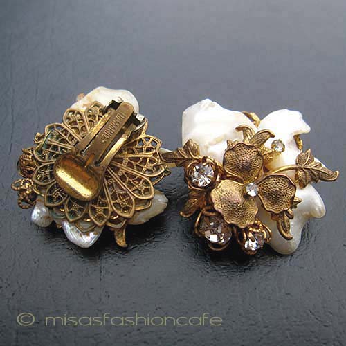 （画像用） DeMario NY イヤリング マザーオブパール・すみれ