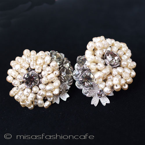 （画像用） ＳＡＮＤＯＲ　イヤリング バロックパールの花