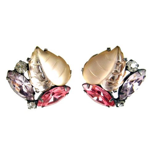 （画像用） Coro イヤリング 　ピーチガラス