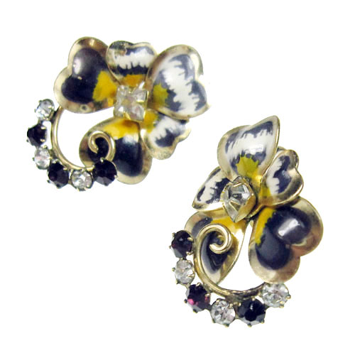 （画像用） 14Kgfスミレのお花イヤリング