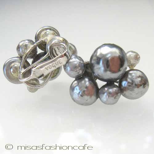 （画像用） Vogue ヴォーグ刻印 バロックパール イヤリング