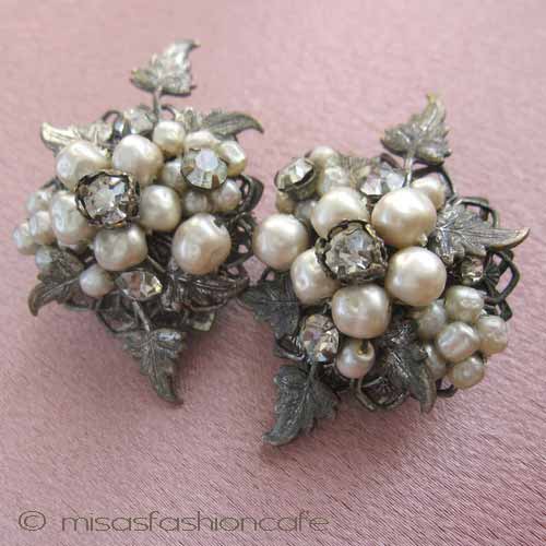 （画像用） DeMario NY　イヤリング バロックパール 花