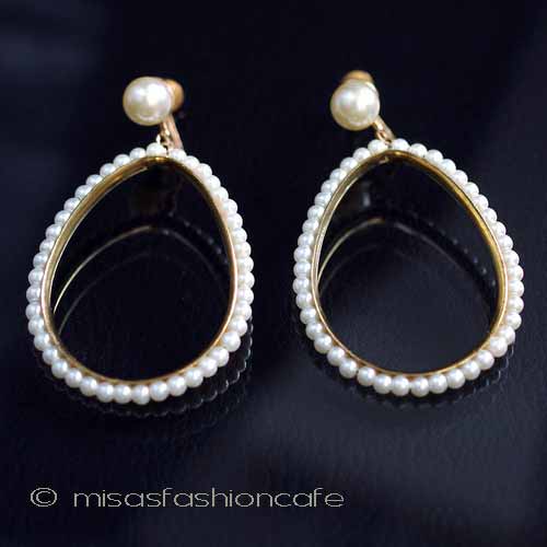 （画像用） パール フープ イヤリング