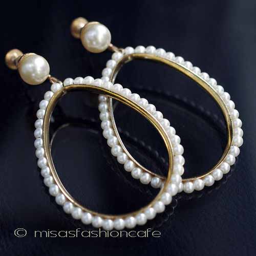 （画像用） パール フープ イヤリング