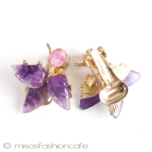 （画像用） ＳＷＯＢＯＤＡスワボダ アメジスト花イヤリング