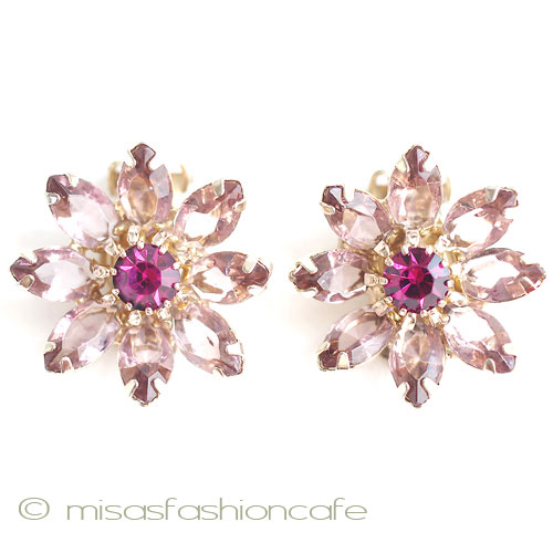 （画像用） ＷＥＩＳＳ　イヤリング　 ガラスの花デイジー