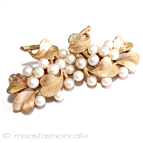 （画像用） Ｔｒｉｆａｒｉ　 トリファリ パール金葉　イヤリング