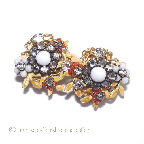 （画像用） Original by Robert刻印 お花ブーケ　イヤリング