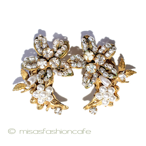 （画像用） Ｒｏｂｅｒｔ　イヤリング パールRS花イヤリング