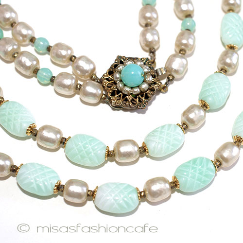 （画像用） ミリアムハスケル　２連 ガラス＆バロックパール