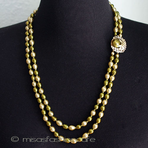 （画像用） アンティーク　ネックレス バロックパール　２連