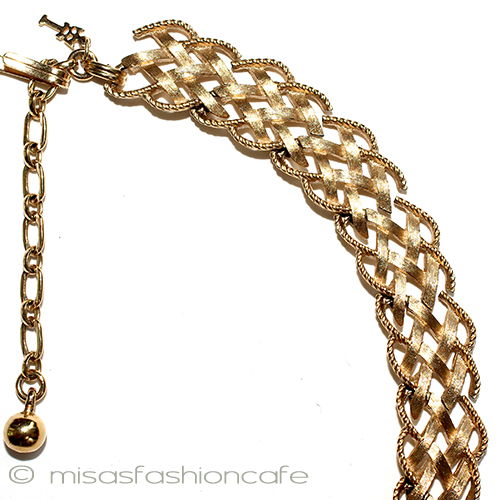 （画像用） Trifari　 トリファリ 透かしリボン　ネックレス