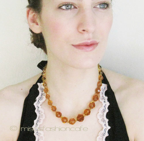 （画像用） トパーズクリスタル 12Kgf金具 ネックレス