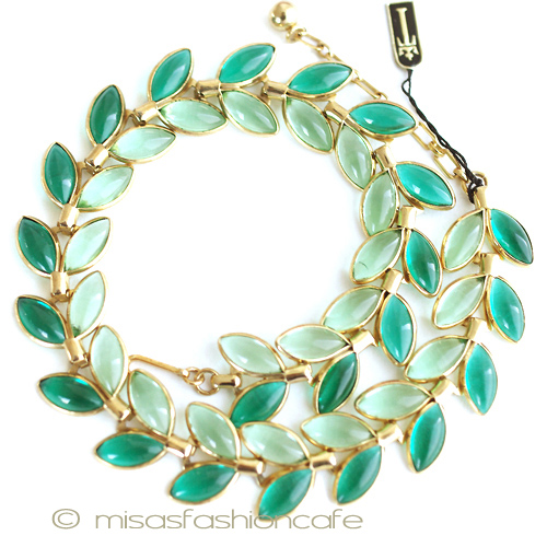 （画像用） Ｔｒｉｆａｒｉ　 トリファリ ガラスの葉　ネックレス